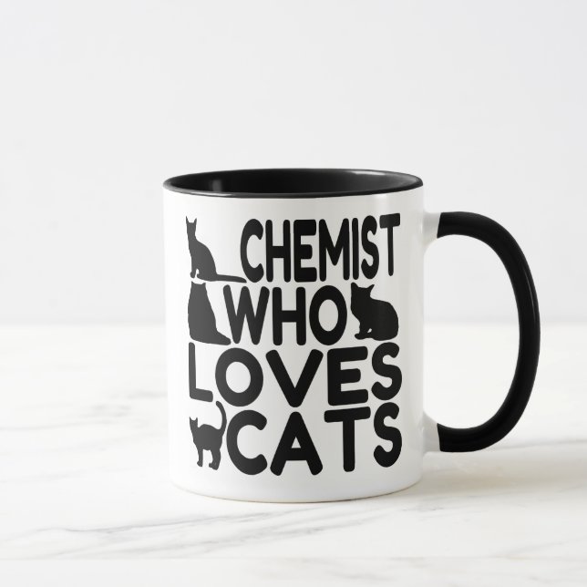 Chemist Loves Cats Mug (Right)