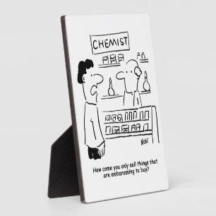 Chemist only sells embarrassing products mug Funny Plaque
