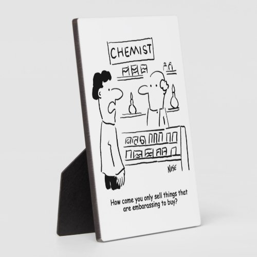 Chemist only sells embarrassing products mug plaque