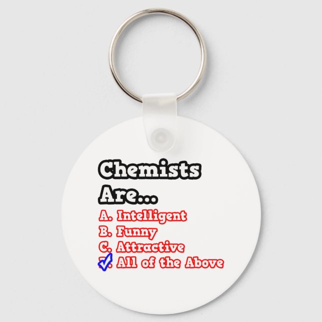 Chemist Quiz...Joke Keychain (Front)