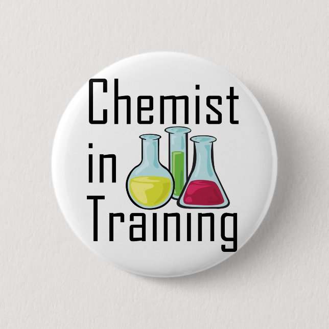 Chemist student chemistry kid pinback button (Front)