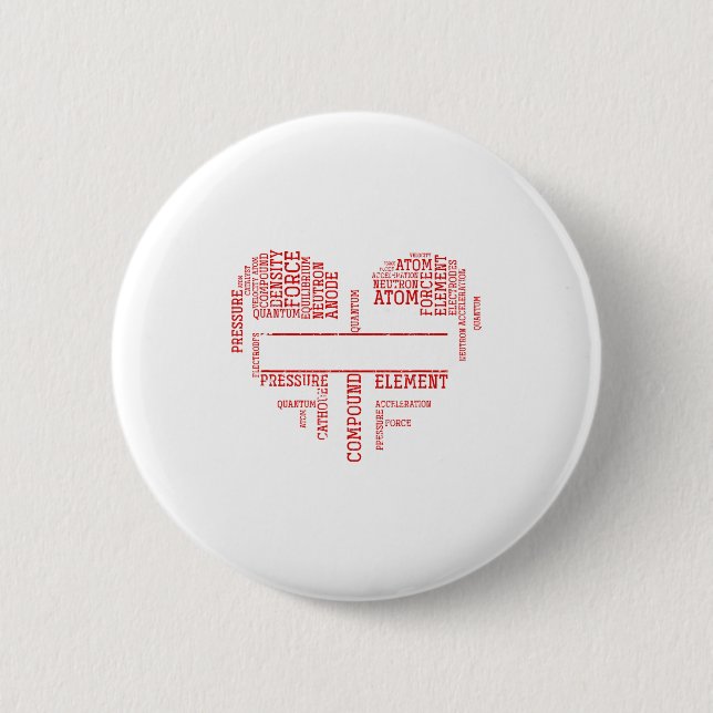 Chemist Valentines Day Gift Science Chemistry  Button (Front)