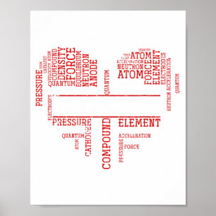 Chemist Valentines Day Gift Science Chemistry Poster