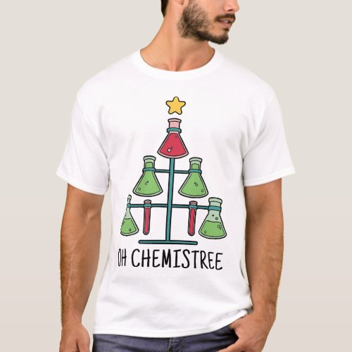 Chemistree Mens Funny Chemistry Science Christmas  T_Shirt