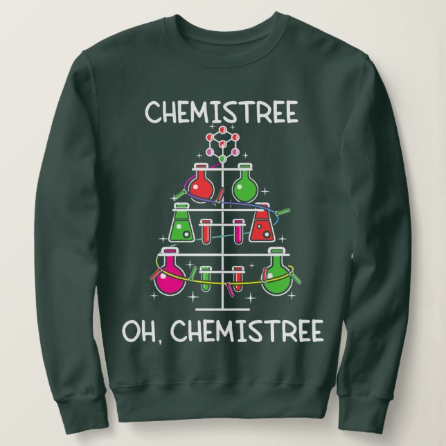 Chemistree Ugly Christmas Tree Sweater Chemistry  (Design Front)