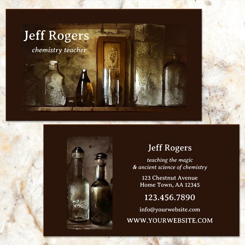 Chemistry Ancient Science Teacher Business Card