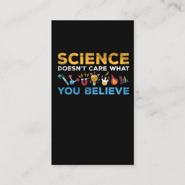 Chemistry and Physics Scientist Science Themed Business Card (Front)