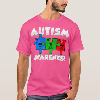 Chemistry Autism Awareness Puzzle Elements T-Shirt