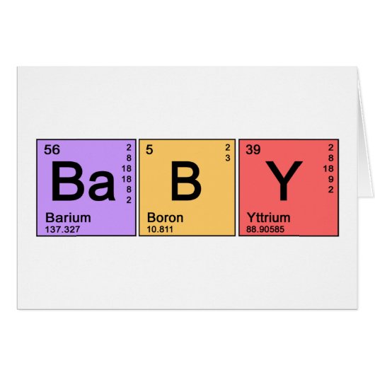 Chemistry Baby Cards (Front Horizontal)