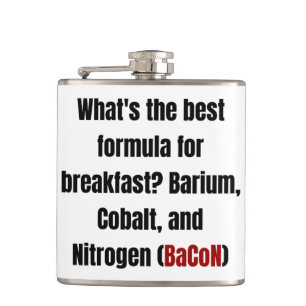 Chemistry Bacon Pun Dad Joke Science Funny Flask