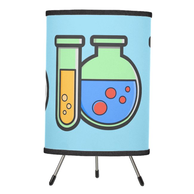 Chemistry Beakers Blue and Green Table Lamp