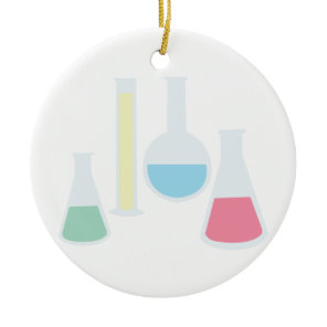 Chemistry Beakers Ceramic Ornament