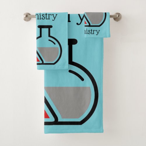 Chemistry Beakers Science Design Bath Towel Set
