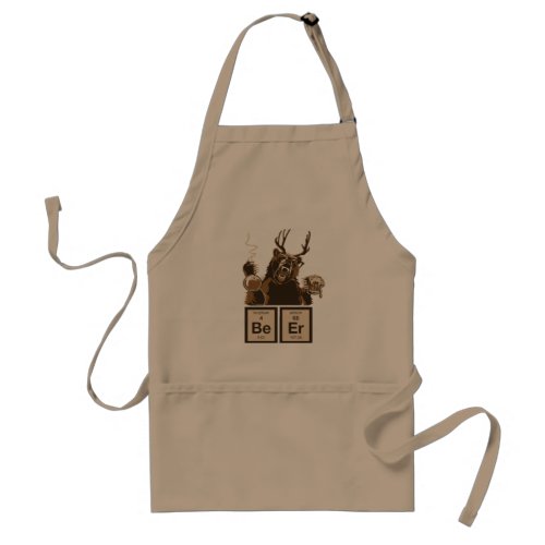 Chemistry bear discovered beer adult apron