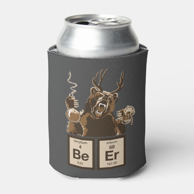 Chemistry bear discovered beer can cooler (Can Front)