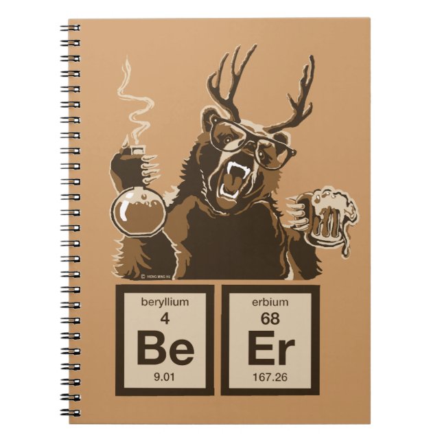 Chemistry bear discovered beer notebook (Front)