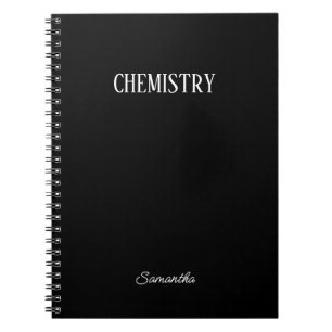 Chemistry Black Personalized Subject Notebook