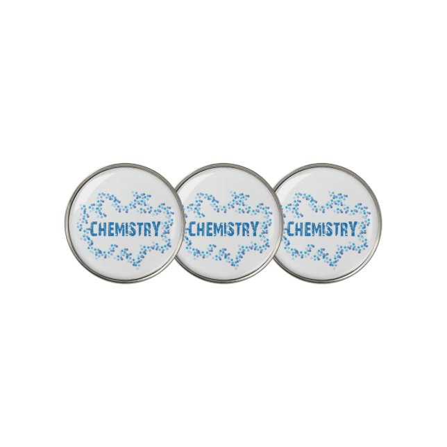 Chemistry Bubbles Golf Ball Marker (3 Up)