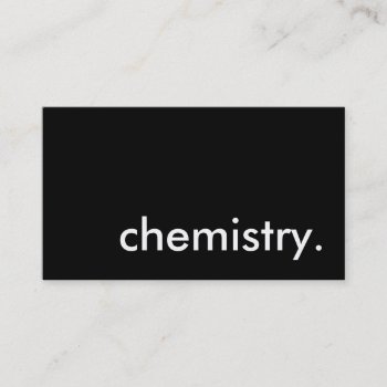Chemistry. Business Card by asyrum at Zazzle