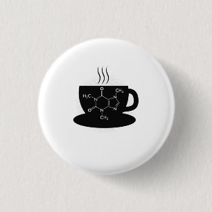 Chemistry Caffeine Molecule Button