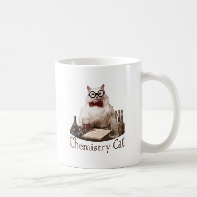 Chemistry Cat (from 9gag memes reddit) Coffee Mug (Right)