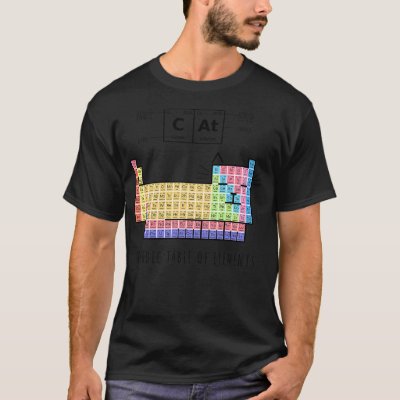 Chemistry Cat, Periodic Table Of Elements T-Shirt