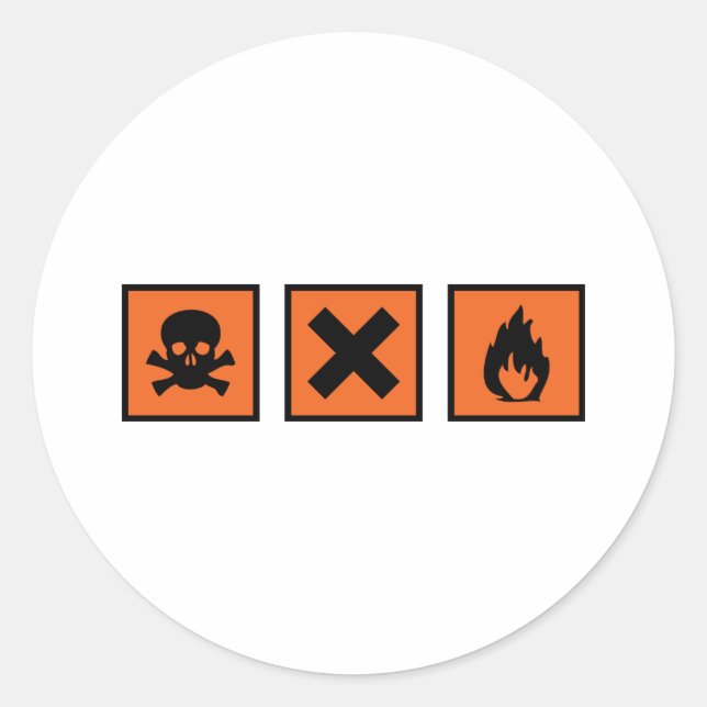 chemistry chemist signs classic round sticker (Front)