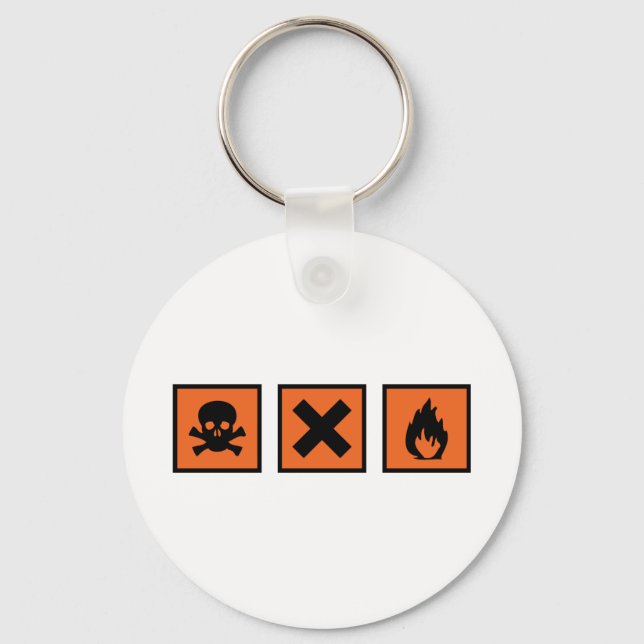 chemistry chemist signs keychain (Front)