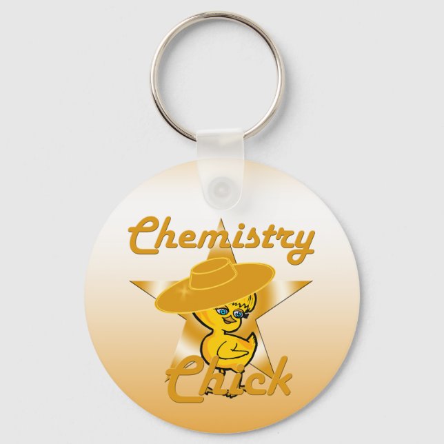 Chemistry Chick #10 Keychain (Front)