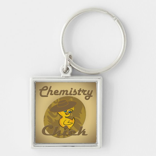 Chemistry Chick #6 Keychain (Front)