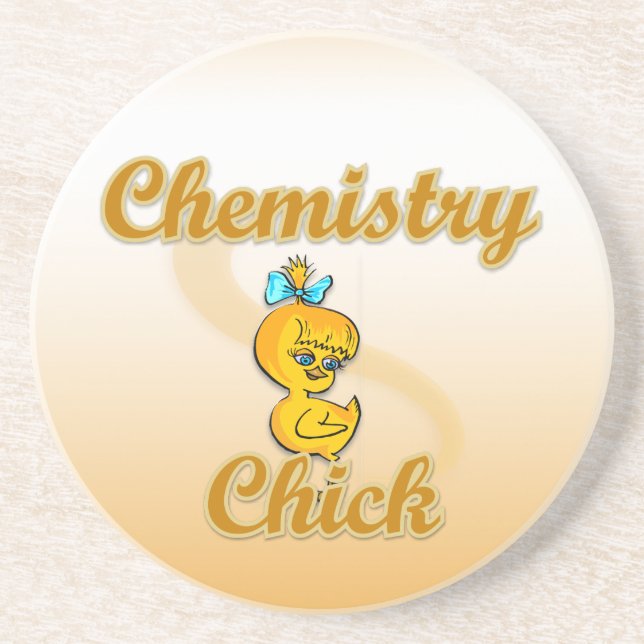 Chemistry Chick Drink Coaster (Front)