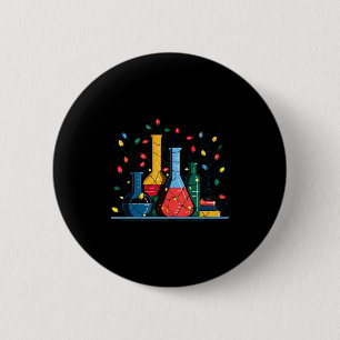Chemistry Christmas Lights Lover Chemist Science L Button