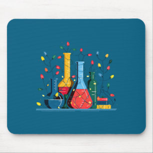 Chemistry Christmas Lights Lover Chemist Science L Mouse Pad
