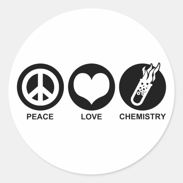 Chemistry Classic Round Sticker (Front)