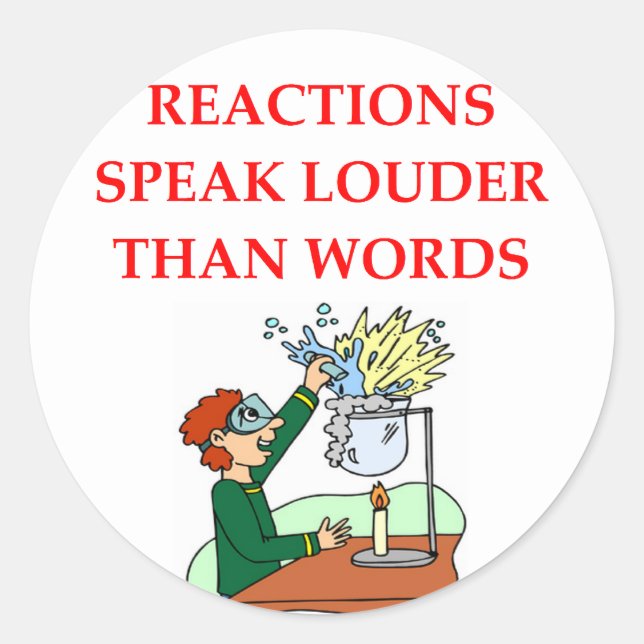 chemistry classic round sticker (Front)