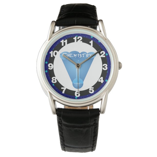Chemistry Cloud Beaker Watch (Front)