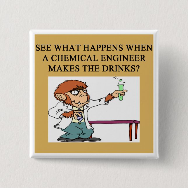 chemistry concoction joke pinback button (Front)