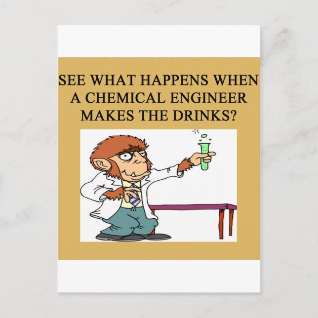 chemistry concoction joke postcard (Front)