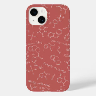 Chemistry diagram design dusky pink Case-Mate iPhone 14 case