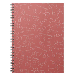 Chemistry diagram design dusky pink notebook