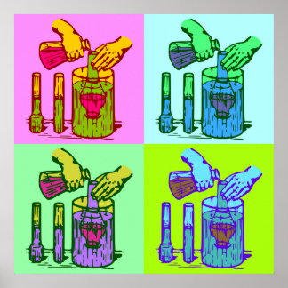 Chemistry Displacement Pop Art Poster