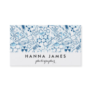 Chemistry Doodle Pad Drawing Personalized Text Business Card