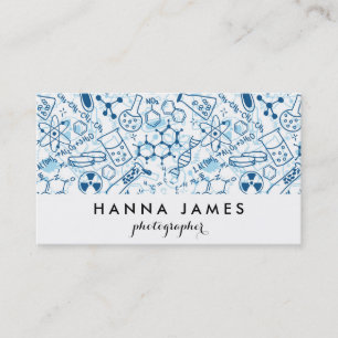 Chemistry Doodle Pad Drawing Personalized Text Business Card