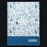Chemistry Doodle Pattern Personalized Name Notebook<br><div class="desc">Chemistry Doodle Pattern Personalized Name notebook with room for personalized name of your friend or for yourself.</div>