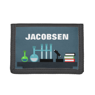Chemistry Equipment Science Tri-fold Wallet