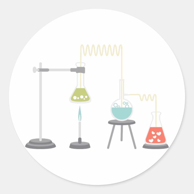 Chemistry Experiment Classic Round Sticker (Front)