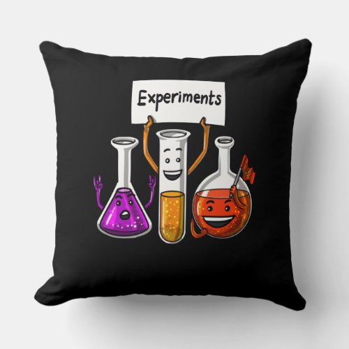 Chemistry Experiments Funny Science Joke Throw Pillow