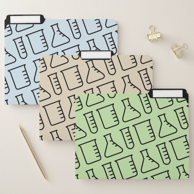 Chemistry Flask Pattern File Folder (Set)