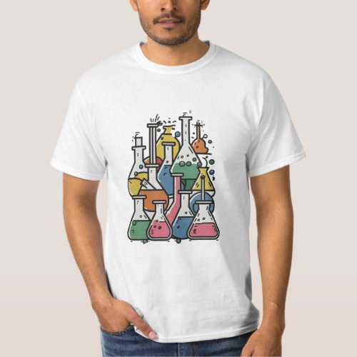Chemistry flask t_shirt design 