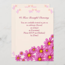 Chemistry Flower Party Invitation